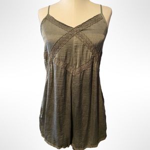 Aerie Satin Sage Green Romper